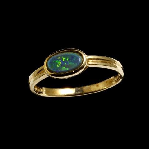 Black Opal Ring 5476 - Australian Opal Jewelry - Opal Pendants, Opal ...