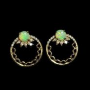 Opal Earrings Crystal