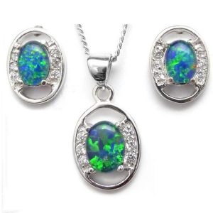 Opal Pendant-Earrings sets